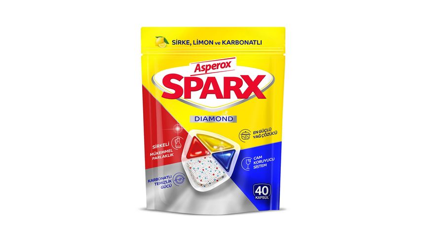Asperox Sparx Diamond Bulaşık Makinesi Kapsülü 40'lı