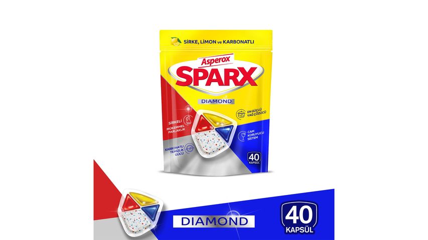 Asperox Sparx Diamond Bulaşık Makinesi Kapsülü 40'lı
