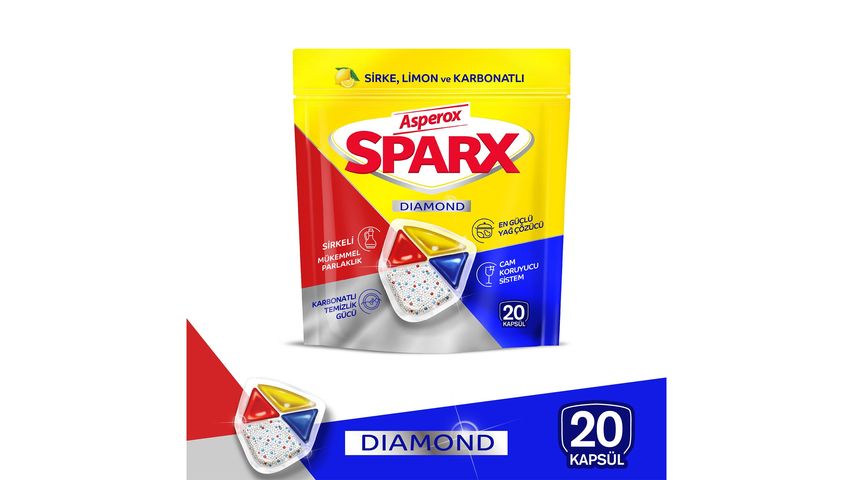 Asperox Sparx Diamond Dishwasher Capsules 20 pcs