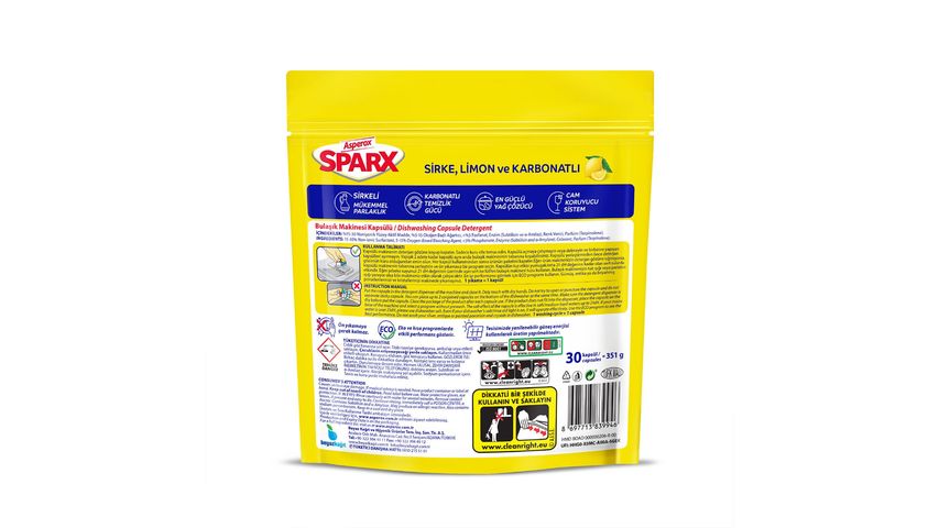 Asperox Sparx Diamond Bulaşık Makinesi Kapsülü 30'lu