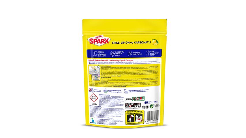 Asperox Sparx Diamond Bulaşık Makinesi Kapsülü 40'lı