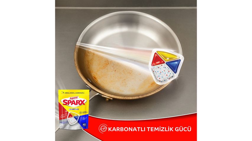 Asperox Sparx Diamond Bulaşık Makinesi Kapsülü 40'lı