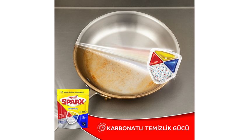 Asperox Sparx Diamond Bulaşık Makinesi Kapsülü 72'li