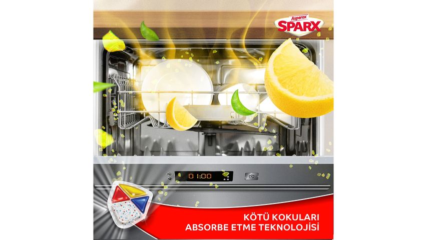 Asperox Sparx Diamond Bulaşık Makinesi Kapsülü 72'li