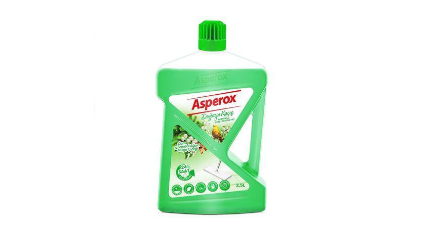 Asperox Doğaya Kaçış Yüzey Temizleyici Çam & Sandal Ağacı & Müge Çiçeği 2.5 L