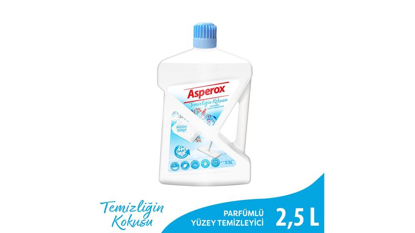 Asperox Temizliğin Kokusu Yüzey Temizleyici Beyaz Sabun 2.5 L