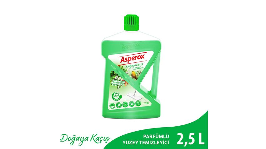 Asperox Doğaya Kaçış Yüzey Temizleyici Çam & Sandal Ağacı & Müge Çiçeği 2.5 L