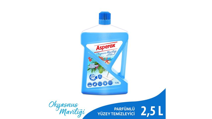 Asperox Okyanus Mavisi Yüzey Temizleyici Sedir & Sardunya Paçuli 2.5 L