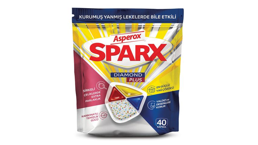 Asperox Sparx Diamond Plus Bulaşık Makinesi Kapsülü 40’lı