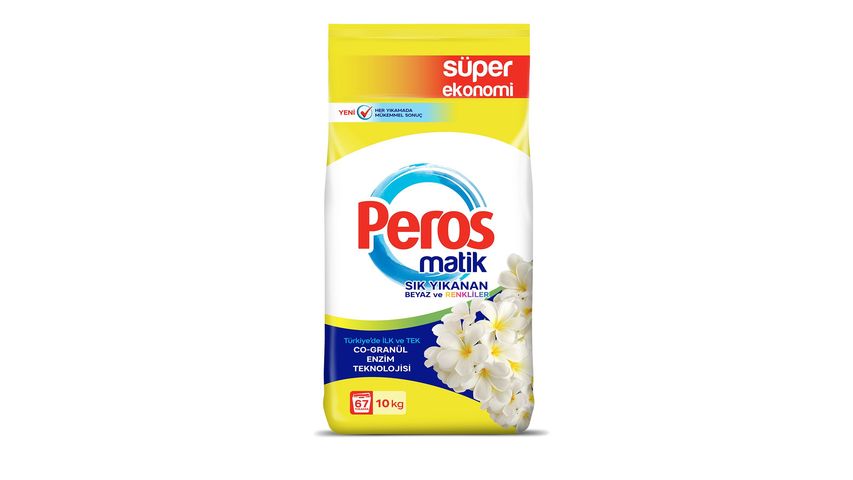 Peros Sık Yıkananlar Toz Çamaşır Deterjanı Yasemin Çiçeği 10 kg