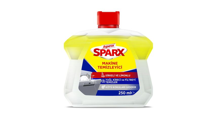 Asperox Sparx Bulaşık Makinesi Temizleyicisi Sirkeli & Limonlu 250 ml