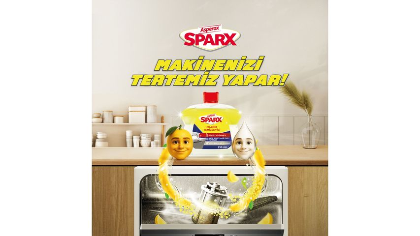 Asperox Sparx Bulaşık Makinesi Temizleyicisi Sirkeli & Limonlu 250 ml