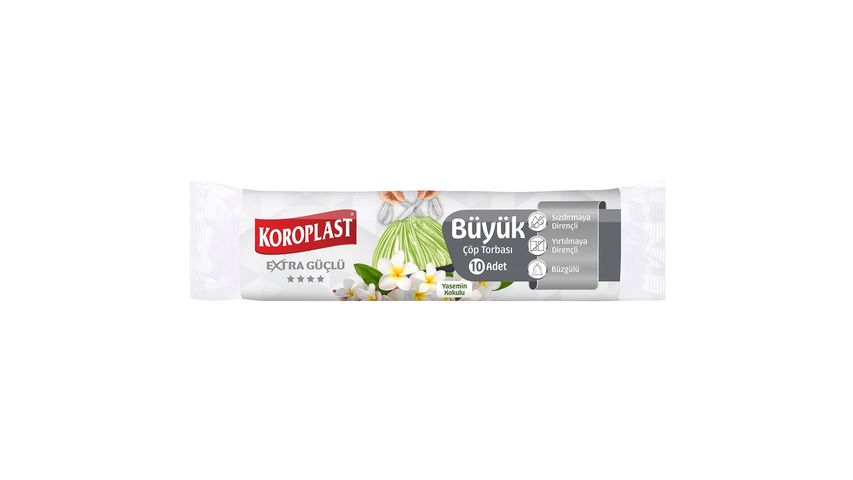 Koroplast Yasemin Büzgülü Büyük Boy Çöp Torbası 10'lu