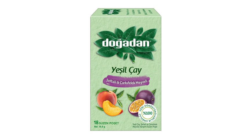 Doğadan Peach & Passion Fruit Green Tea 18x Pack