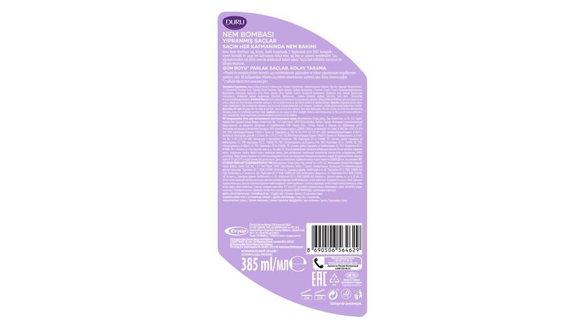 Duru Nem Bombası Yoğun Onarım & Nemlendirici Saç Kremi 385 ml