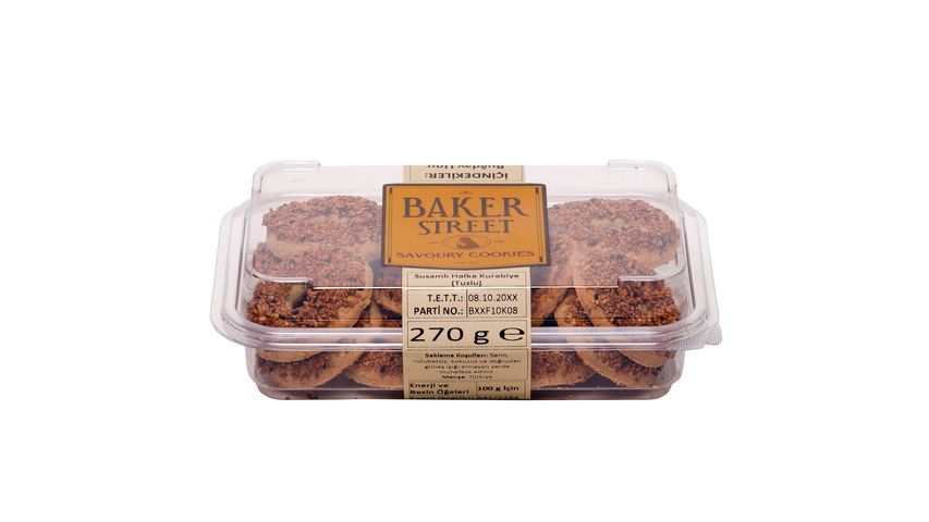 Baker Street Susamlı Halka Kurabiye - Tuzlu 270 g