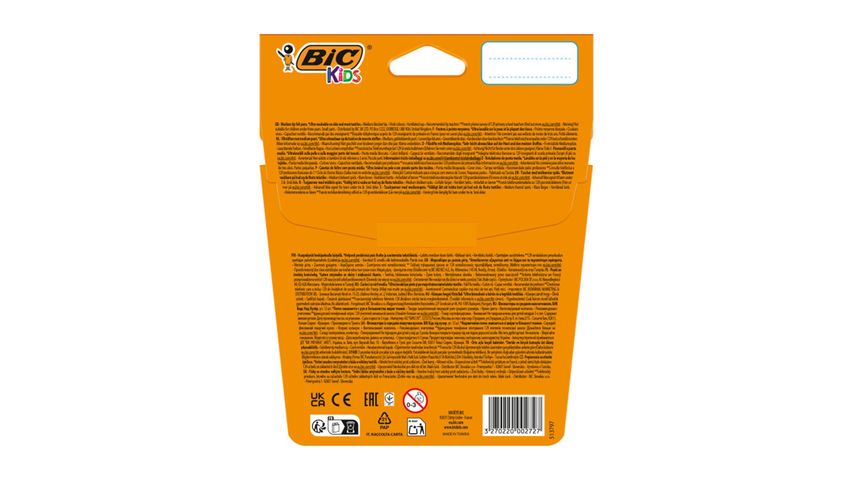 BIC Kids Kid Couleur Felt Tip Marker 12 Colors