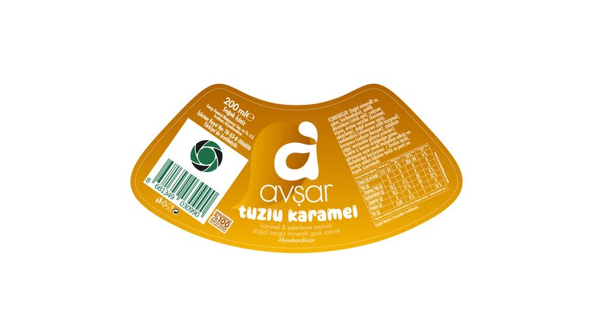 Avşar Salted Caramel Flavored Mineral Water 6 x 200 ml