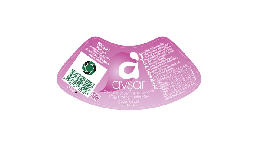 Avşar Greyfurt & Yaban Mersini Aromalı Maden Suyu 6 x 200 ml