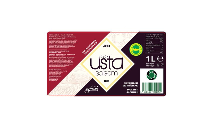 Büyük Usta Acılı Şalgam Suyu 1 L