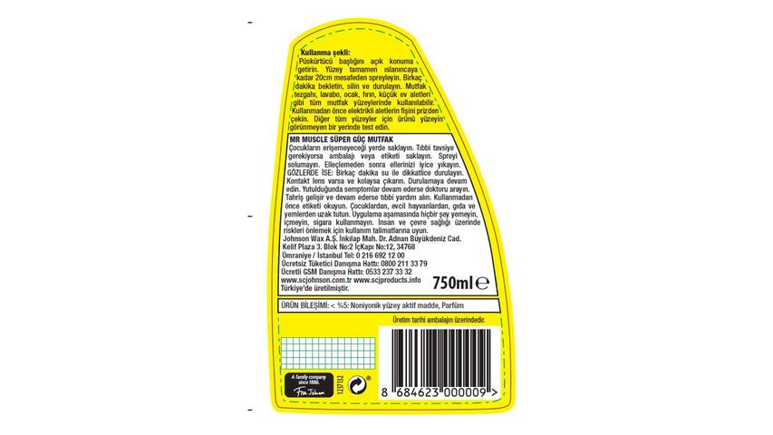 Mr Muscle Süper Güç Mutfak 750 ml