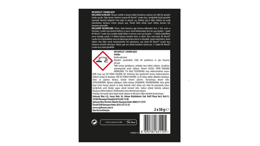 Mr Muscle Granular Drain Opener 2 x 50 g