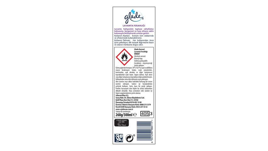 Glade Aerosol Lavanta Ferahlığı Oda Kokusu 300 ml