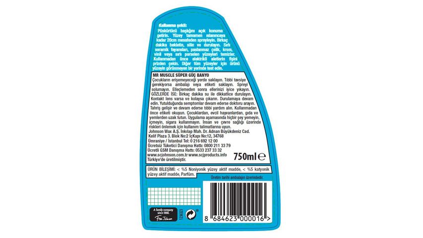 Mr Muscle Super Power Bath 750 ml