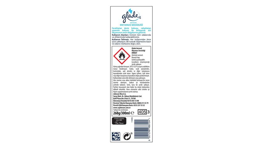 Glade Aerosol Okyanus Sessizliği 300 ml