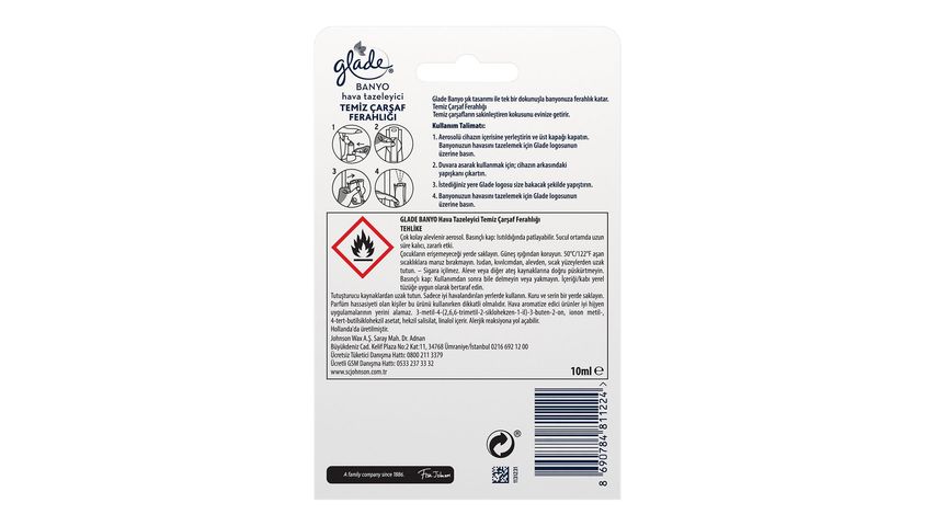 Glade Bathroom Device + Spare Clean Sheet Freshness 10 ml