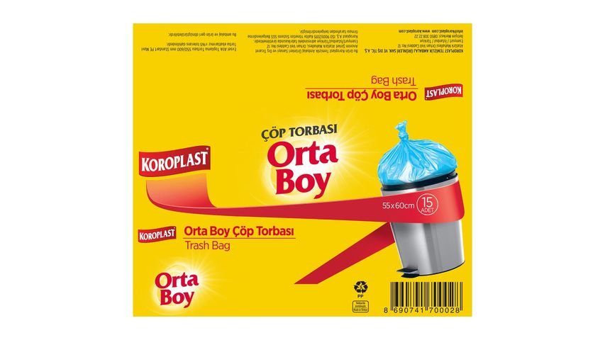 Koroplast Medium Trash Bags 15 pcs