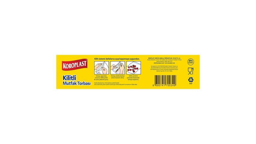 Koroplast Ziplock Kitchen Bag Small Size 12 Pieces