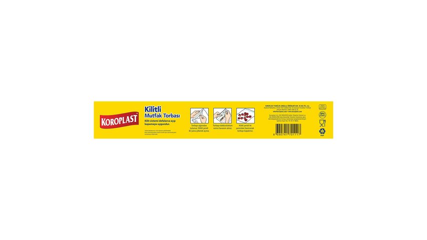 Koroplast Ziplock Kitchen Bags Large Pack of 10
