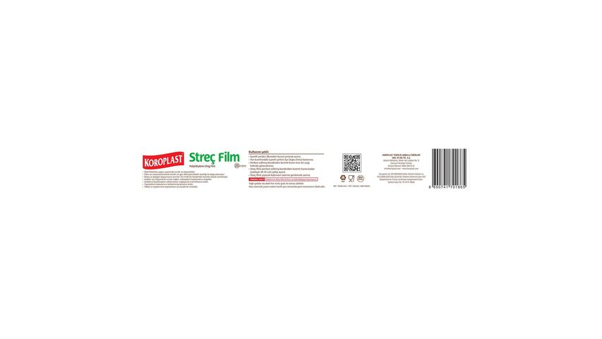 Koroplast Stretch Film 30 cm x 25 m / Eco-Friendly