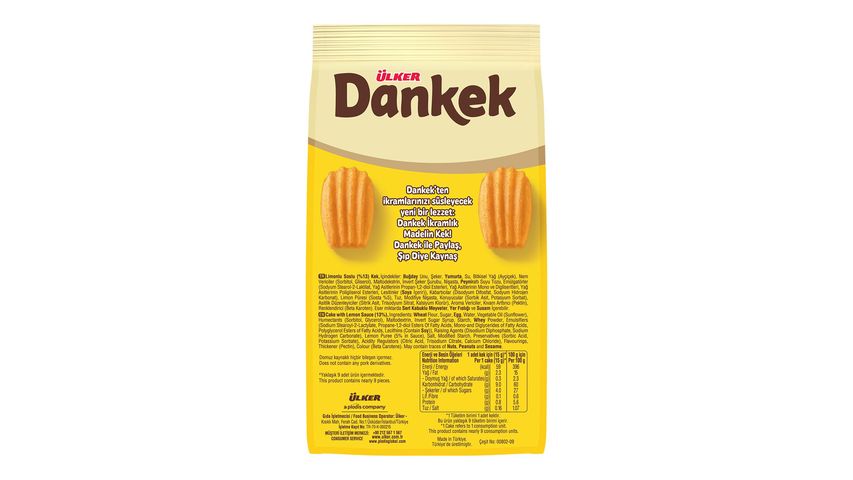 Ülker Dankek İkramlık Madelin Limonlu Soslu Kek 135 g