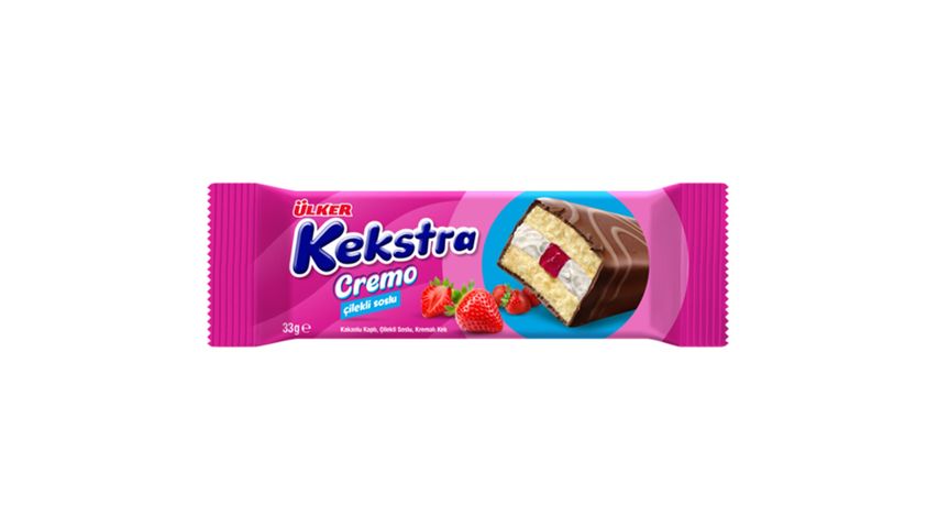 Ülker Kekstra Cremo Çilek Soslu Kek 33 g