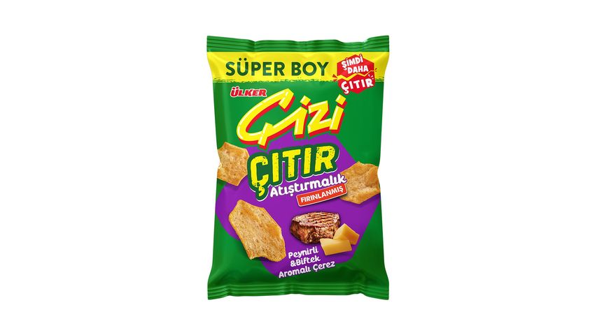 Ülker Çizi Crispy Cheese & Steak Flavoured Snack 120 g