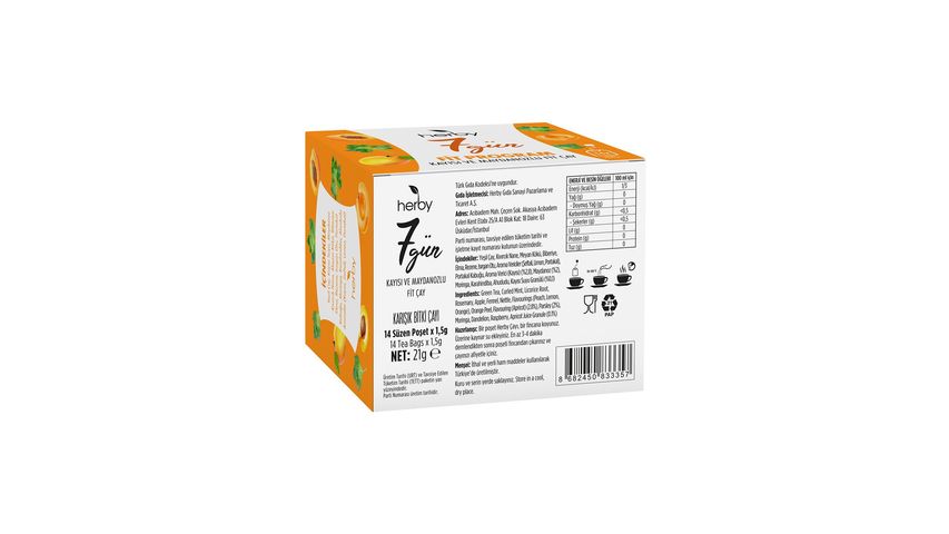 Herby 7 Days Apricot & Parsley Fit Tea 14 bags