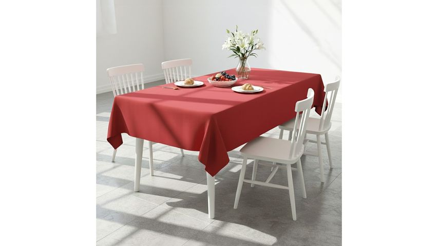 Finehome Red Rustic Masa Örtüsü Kırmızı 150 x 200 cm