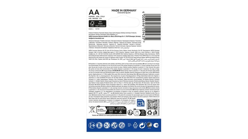 Varta Longlife Power AA Alkalin Pil 4'lü Paket