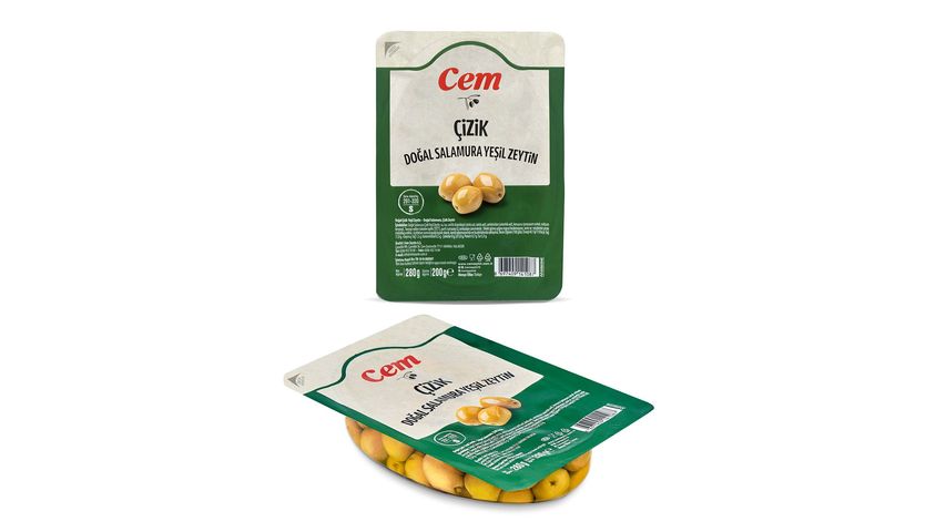 Cem Çizik Yeşil Zeytin 291-320 Vakum 200 g