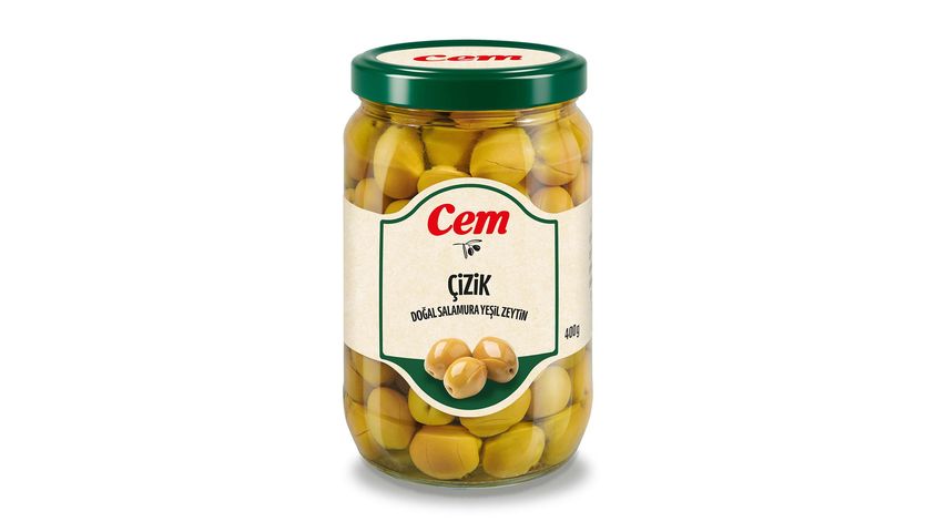 Cem Çizik Yeşil Zeytin 261-290 400 g