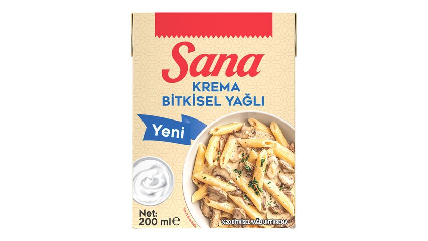 Sana Bitkisel Yağlı Yemeklik Krema 200 ml
