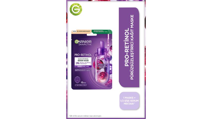 Garnier Pro-Retinol Smoothing Sheet Mask