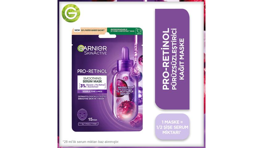 Garnier Pro-Retinol Smoothing Sheet Mask