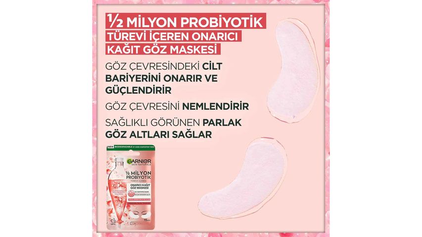 Garnier Repairing Sheet Eye Mask with 1/2 Million Probiotic Fractions