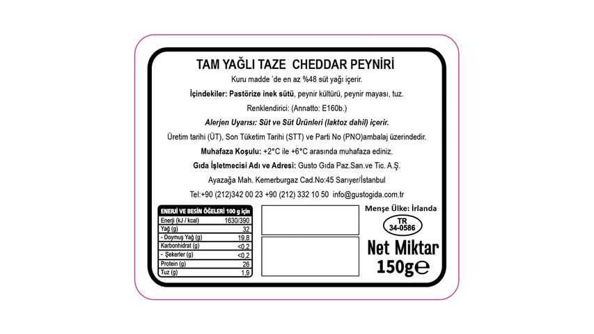 Cibus Cheddar Cheese 150 g