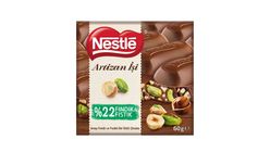 Nestle Artizan İşi Antep Fıstıklı ve Fındıklı Bol Sütlü Çikolata 60 g