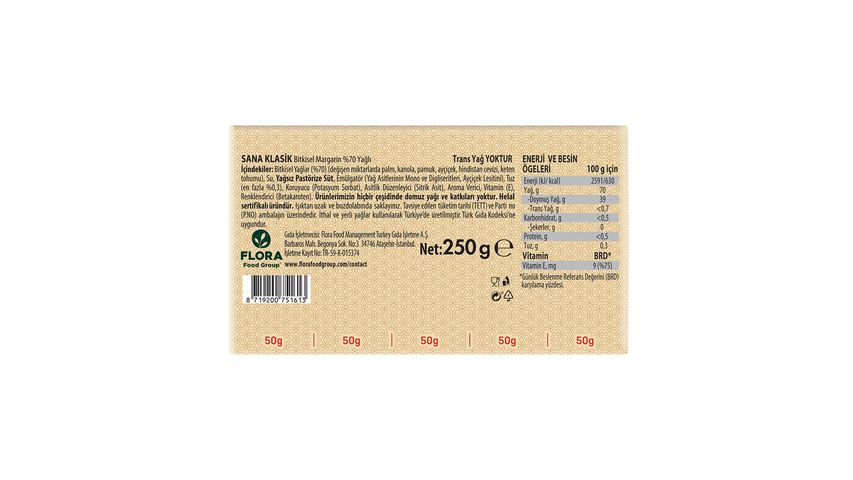 Sana Klasik Paket Margarin 250 g