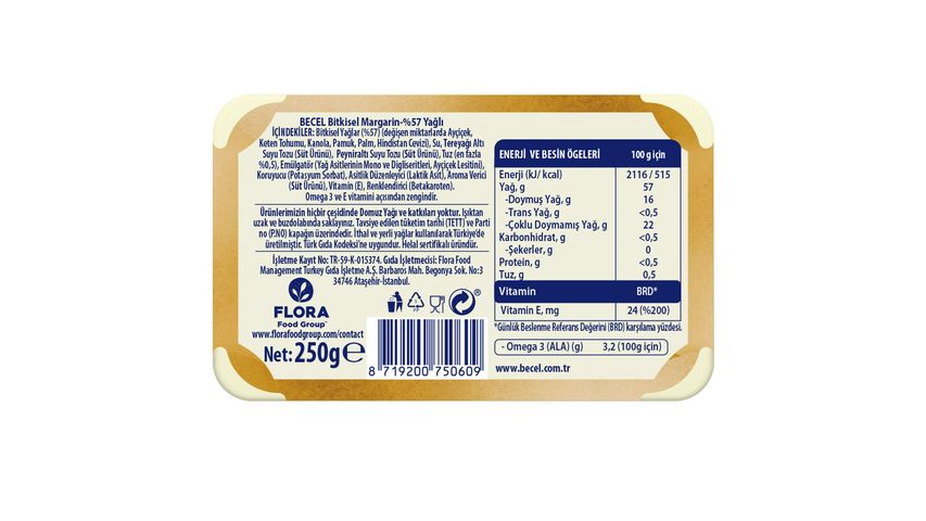 Becel Tereyağı Keyfi Margarin 250 g
